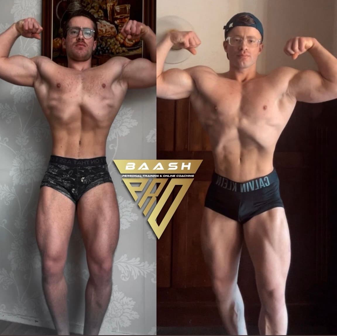 Before-and-after body transformation, Baash Pro personal training client 11