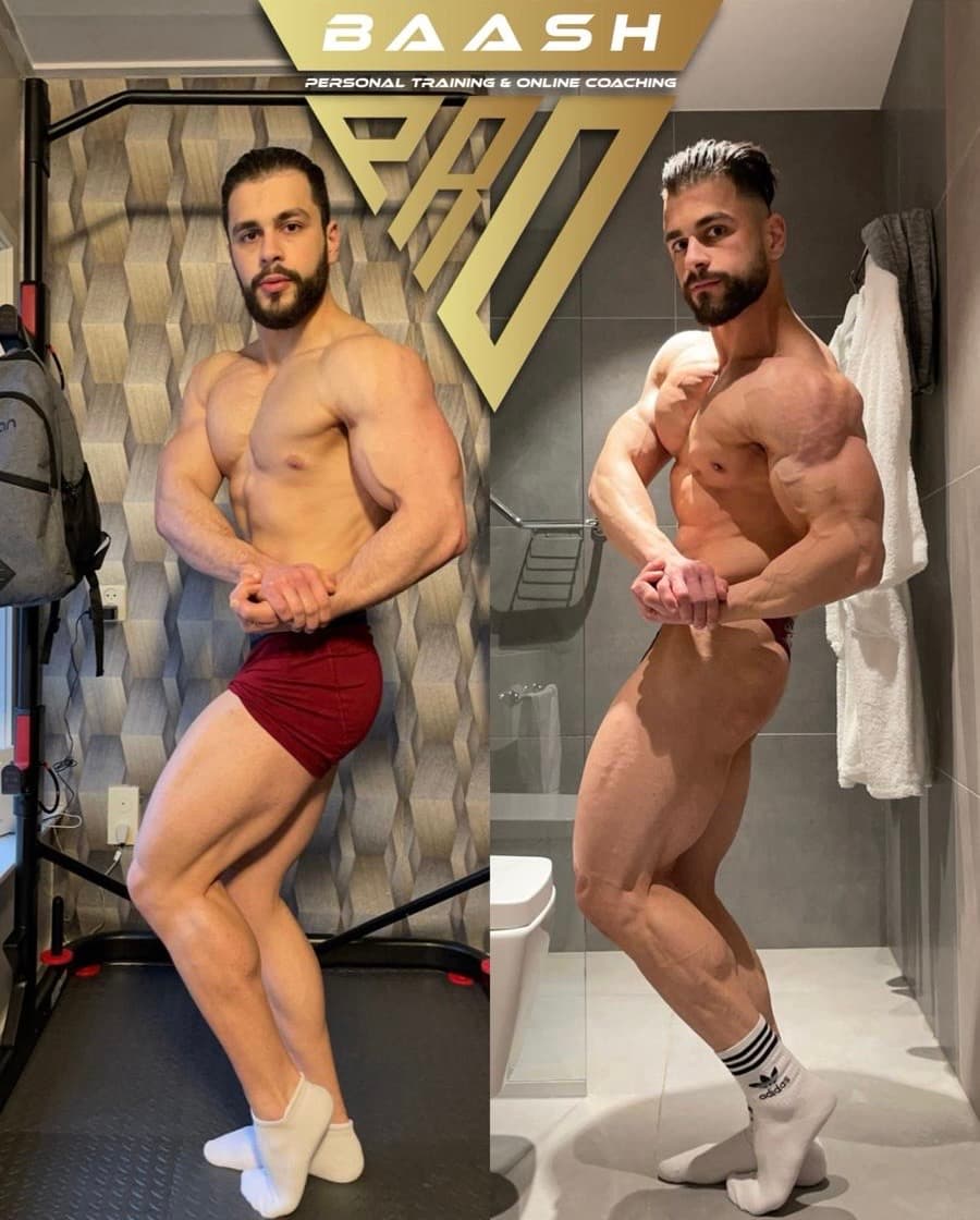 Before-and-after body transformation, Baash Pro personal training client 33